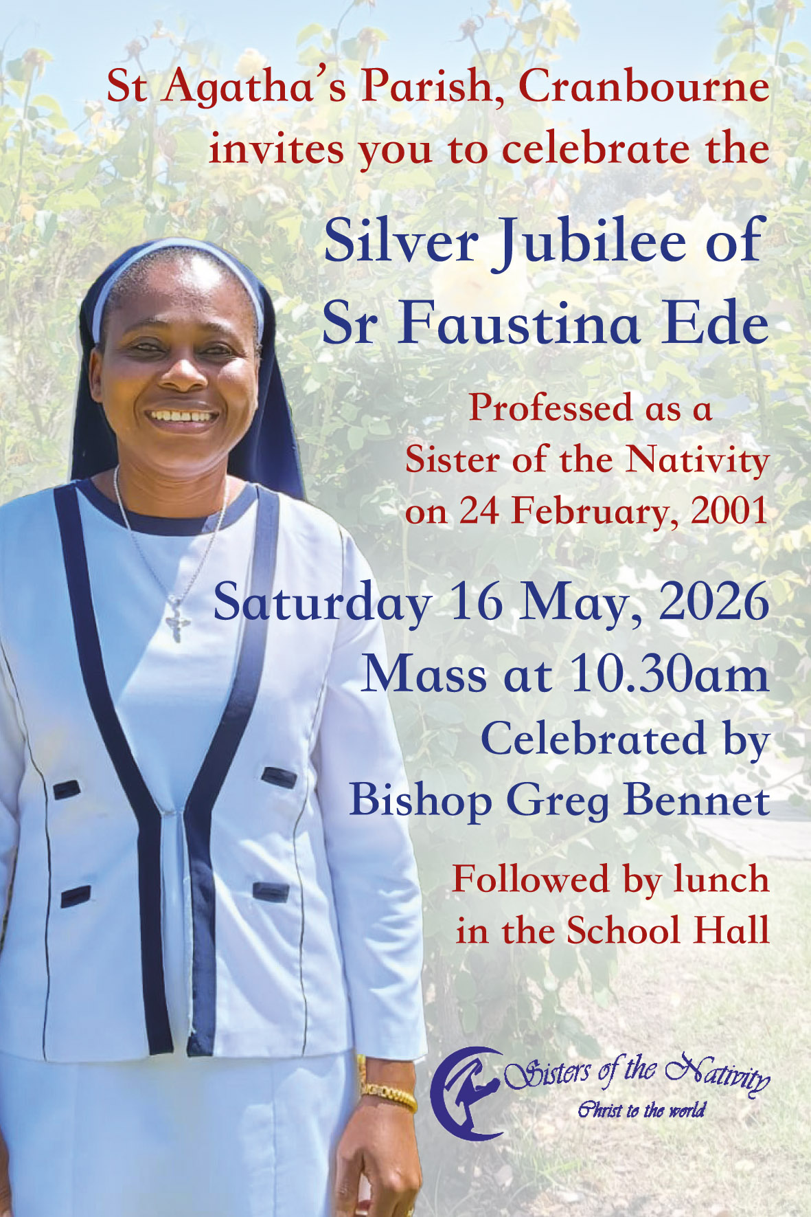 Sr Faustinas Jubillee Invite